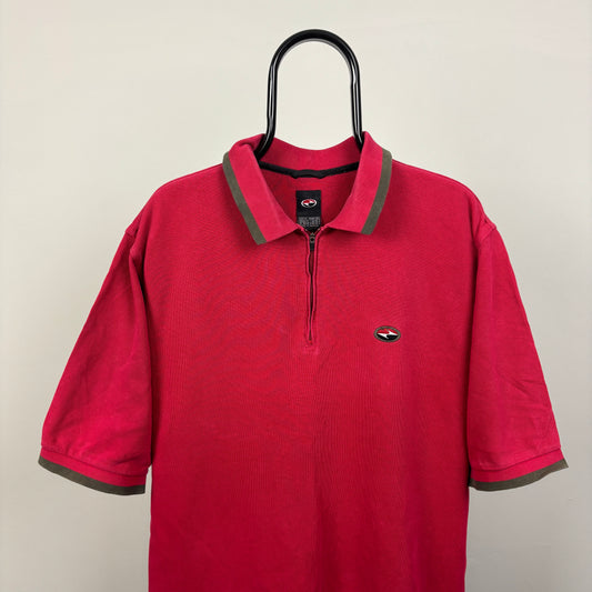 00s Nike Tiger Woods Golf Polo T-Shirt Red XL