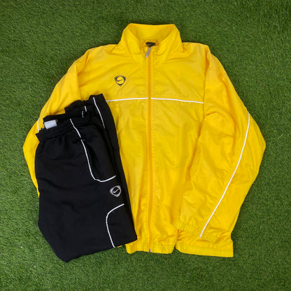 00s Nike Piping Tracksuit Set Windbreaker + Joggers Yellow XXL