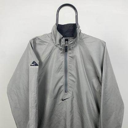 90s Nike ACG Packable Windbreaker Jacket Grey Medium