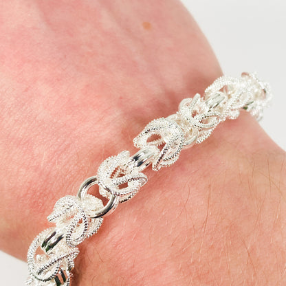Retro Dragon Bracelet Necklace Chain Silver