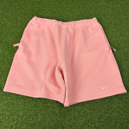 00s Nike Zip Pocket Cotton Shorts Pink Large