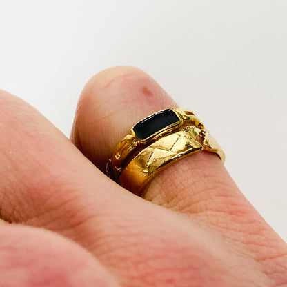 Retro Vintage Stack Ring Gold