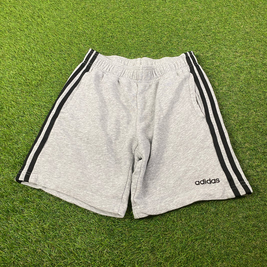 00s Adidas Cotton Shorts Grey Small