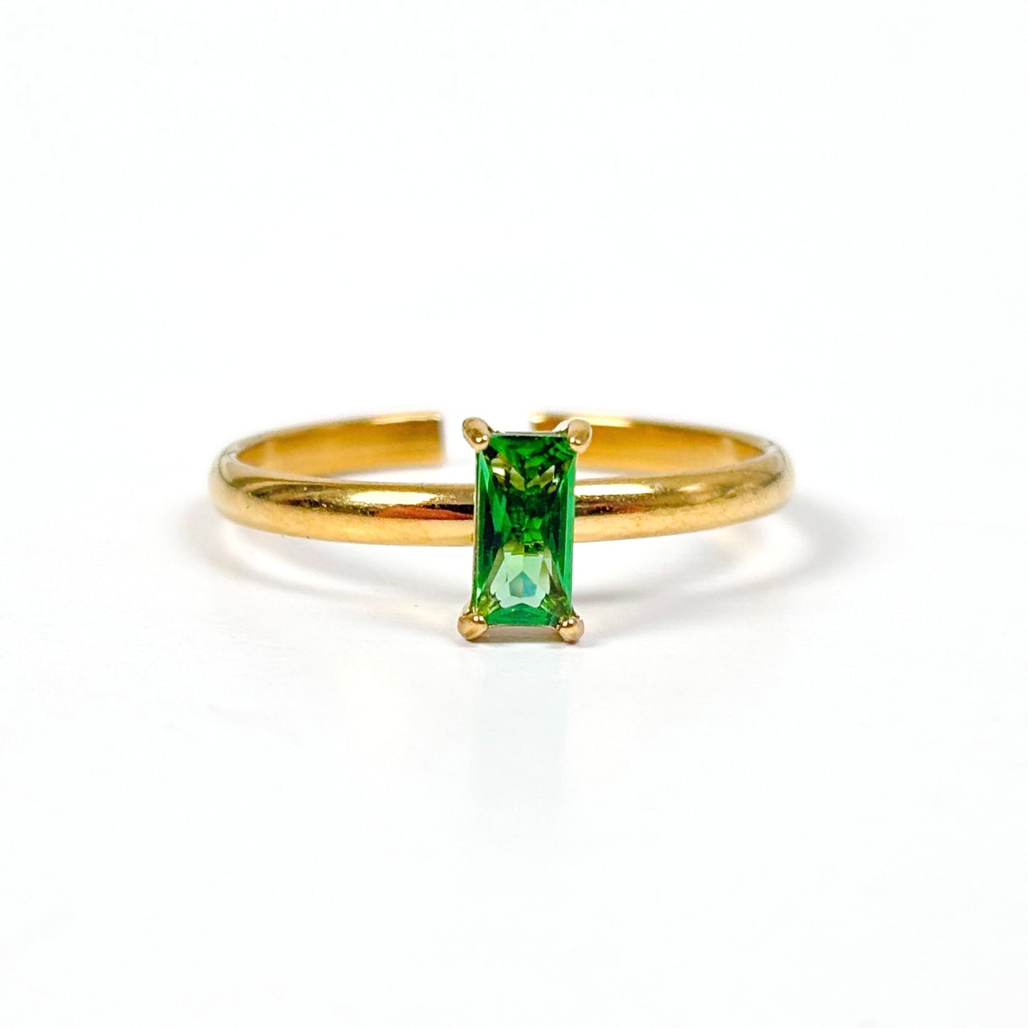 Birthstone Band Ring Stackable Gold
