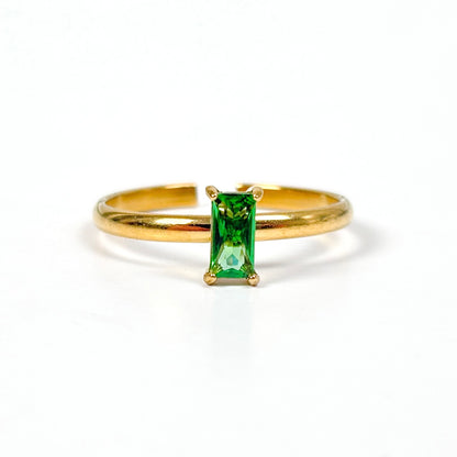 Birthstone Band Ring Stackable Gold