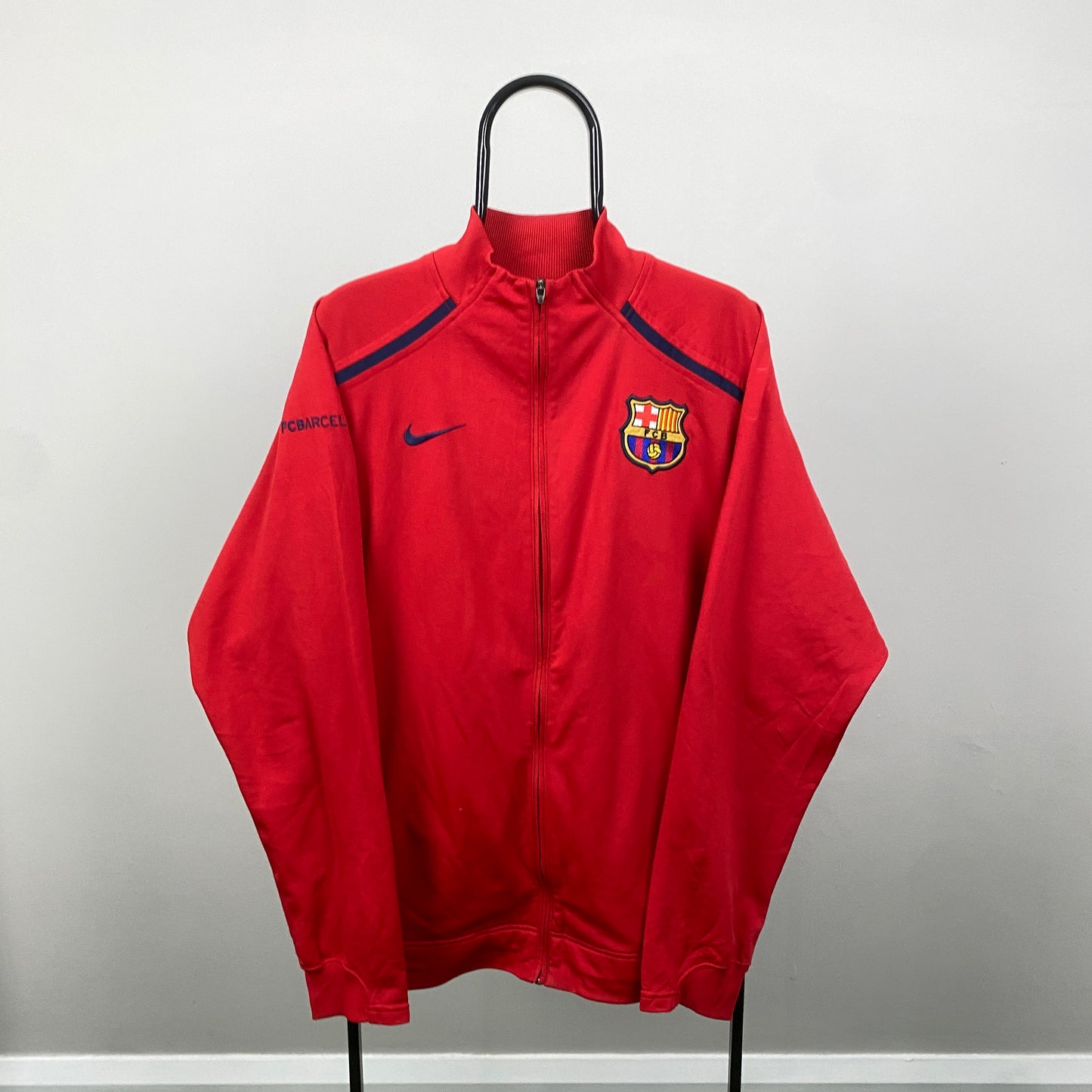 00s Nike Barcelona Windbreaker Jacket Red XL
