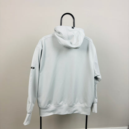 00s Reebok Zip Hoodie Light Blue Medium
