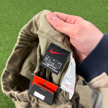 00s Nike Wide Leg Cotton Joggers Brown XS