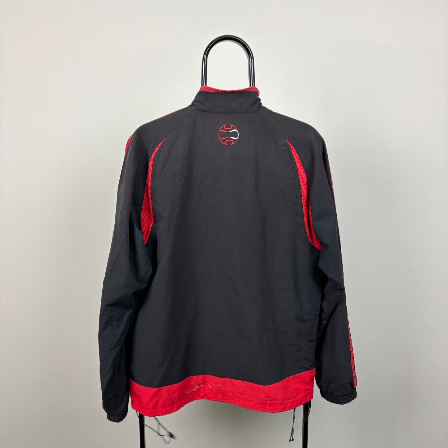 00s Adidas Real Madrid Windbreaker Jacket Red Medium