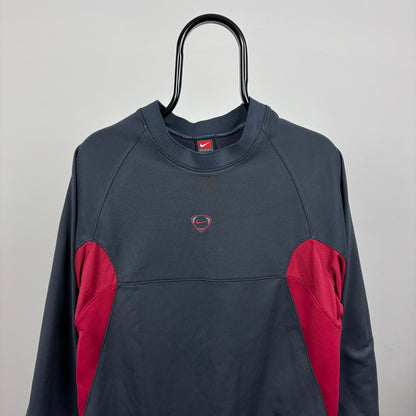 90s Nike T90 Sweatshirt Grey Small