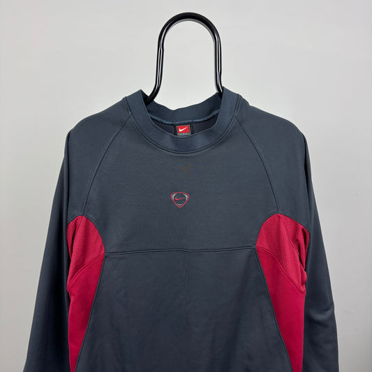 90s Nike T90 Sweatshirt Grey Small