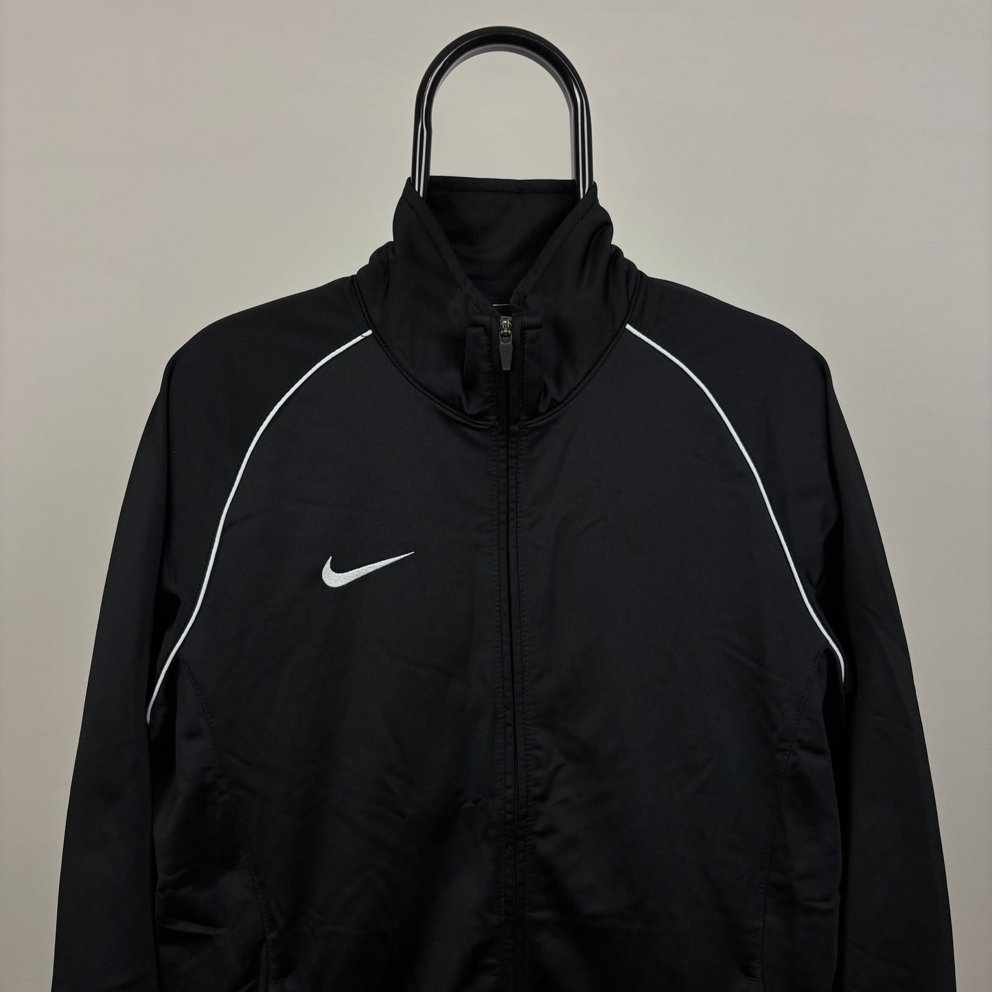 00s Nike Piping Windbreaker Jacket Black Medium