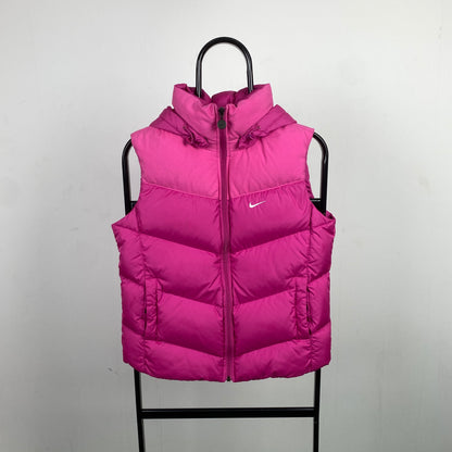 00s Nike Puffer Gilet Jacket Coat Pink Small