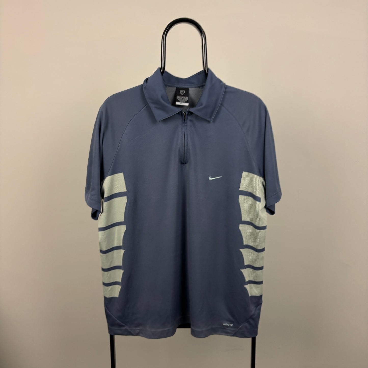 00s Nike Golf Polo Shirt T-Shirt Blue Large