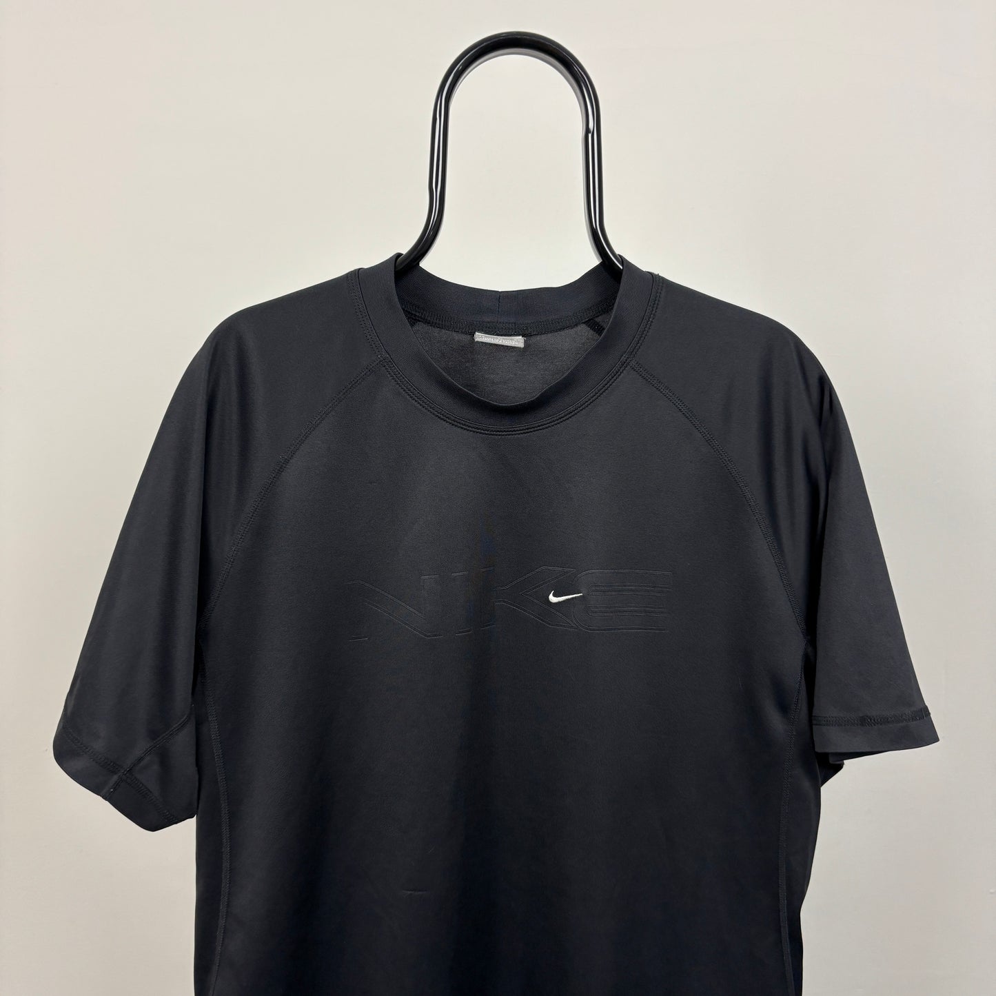 00s Nike Football Shirt T-Shirt Black Large