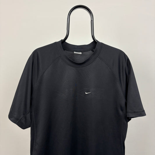 00s Nike Football Shirt T-Shirt Black Large
