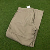 Retro Dickies Zip Off Cargo Trousers Joggers Brown XL