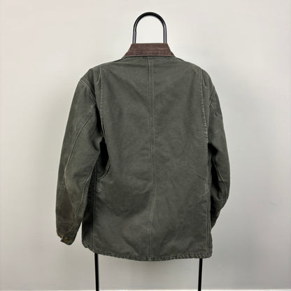 90s Carhartt Blanket Lined Chore Coat Jacket Green Medium