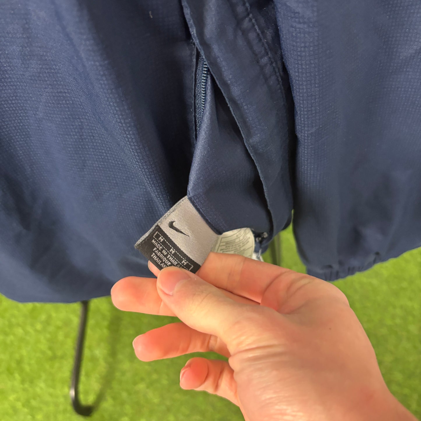 00s Nike Reversible Side Winder Fleece Coat Jacket Blue Medium