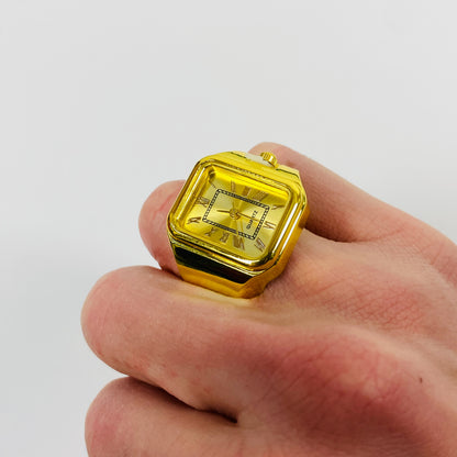 Retro Adjustable Watch Ring Gold