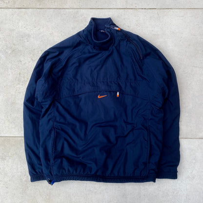 90s Nike Reversible Sidewinder Fleece Coat Jacket Blue Medium