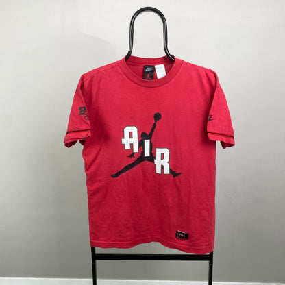 90s Nike Air Jordan T-Shirt Red Small