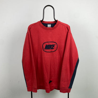 00s Nike Sweatshirt Red Large