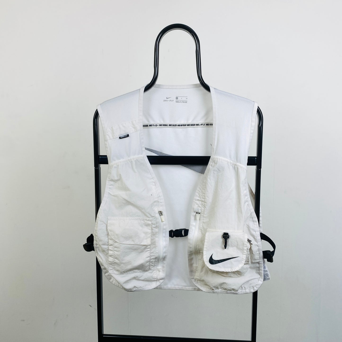00s Nike Running Vest Gilet Jacket White Small