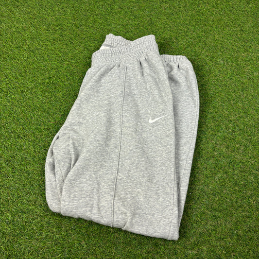 00s Nike Wide Leg Cotton Joggers Grey Medium