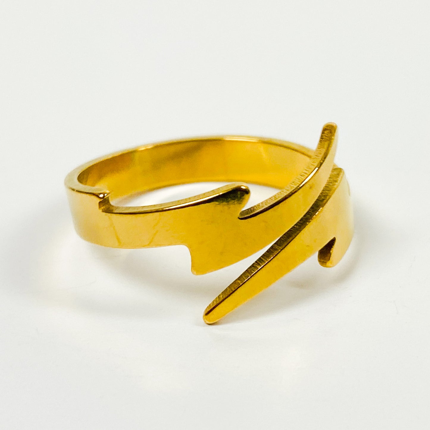 Retro Vintage Lightning Ring Gold