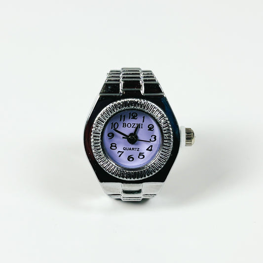 Watch Ring Adjustable Purple