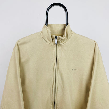 00s Nike Zip Sweatshirt Brown Small
