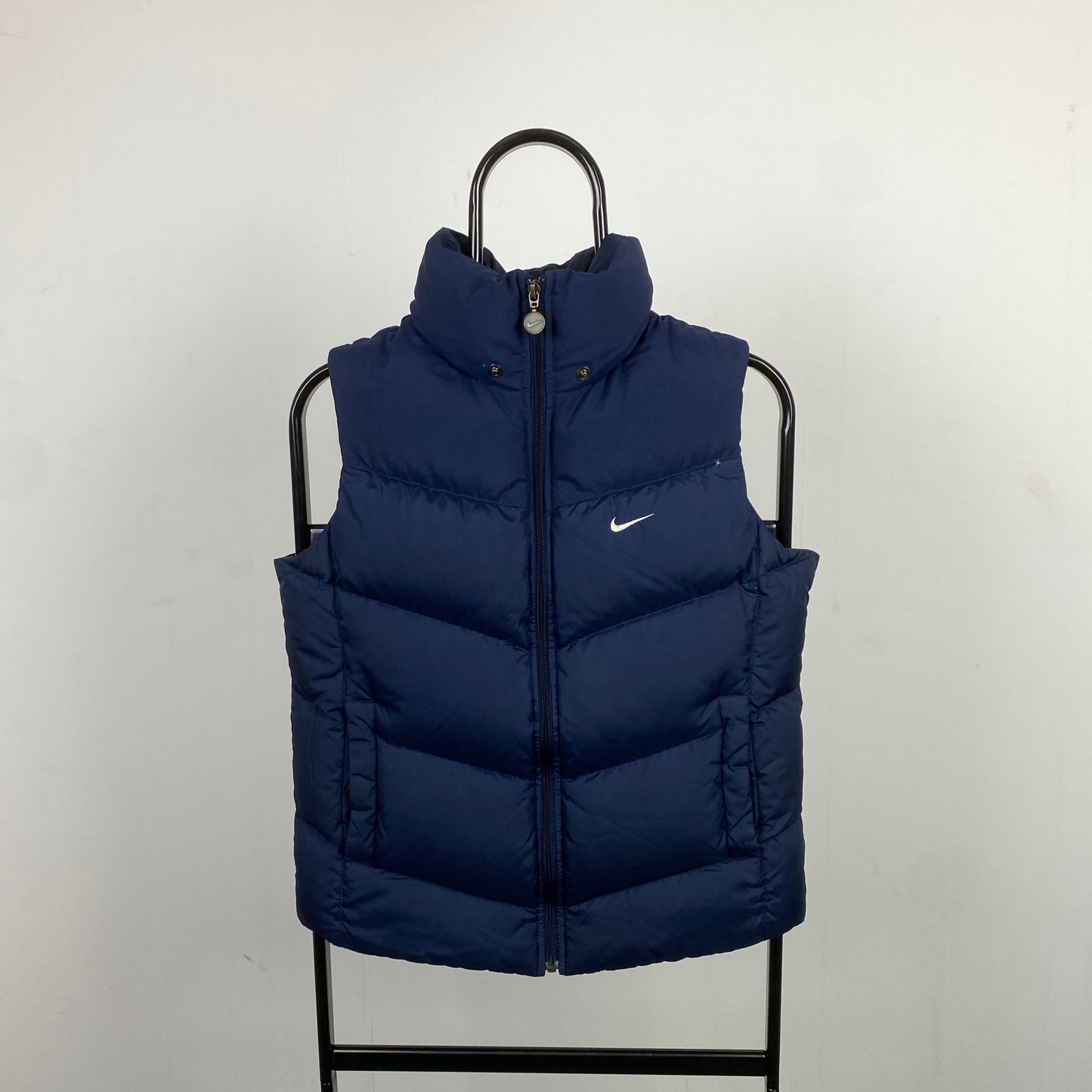 00s Nike Puffer Gilet Jacket Blue Small