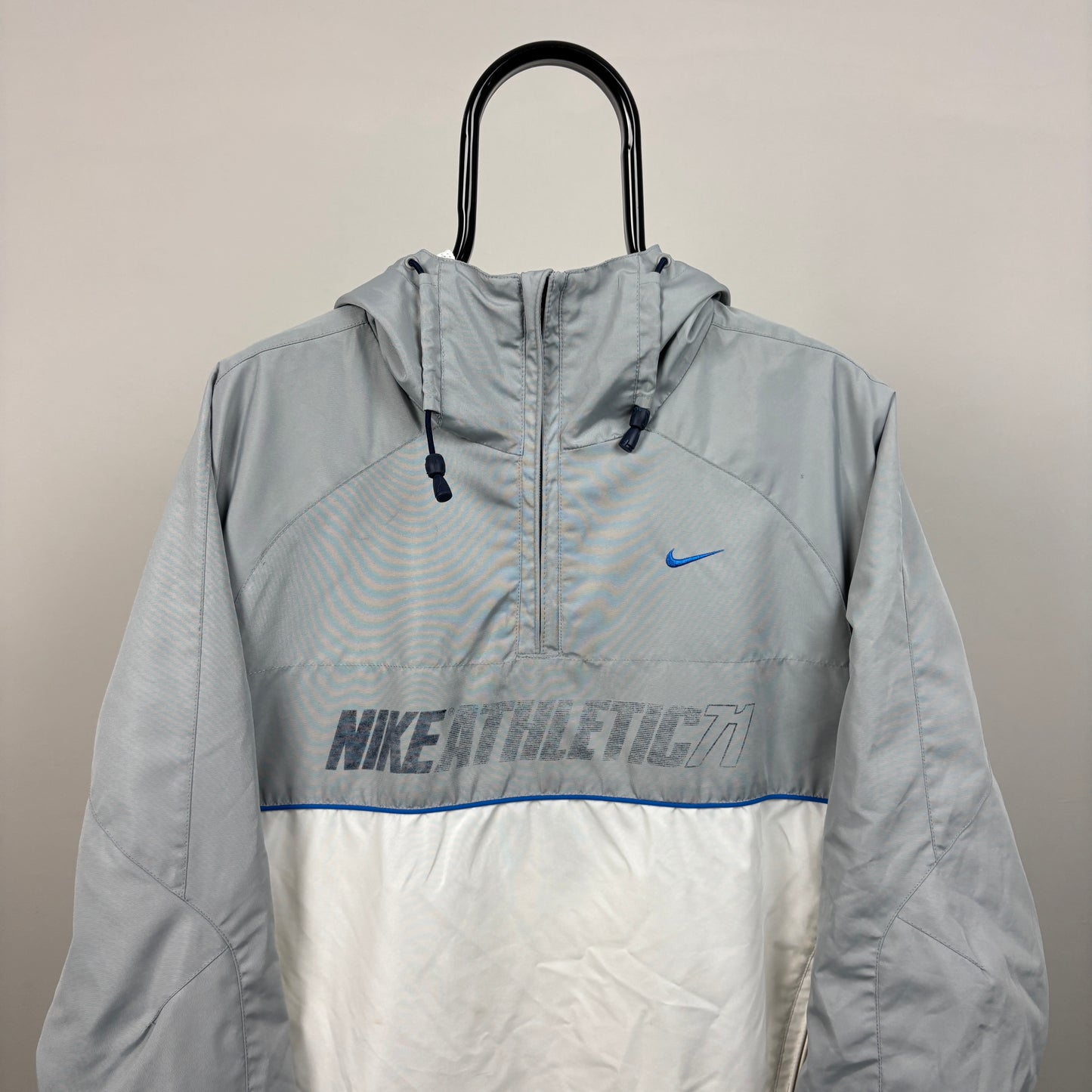 00s Nike Piping Windbreaker Jacket Grey Small