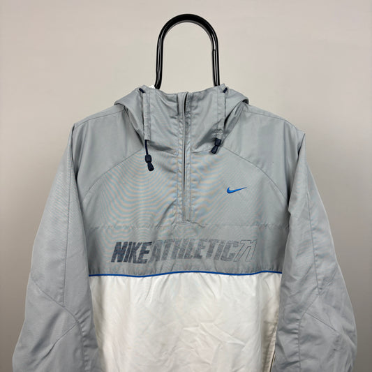 00s Nike Piping Windbreaker Jacket Grey Small