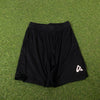 Retro Nylon Football Shorts Black Small