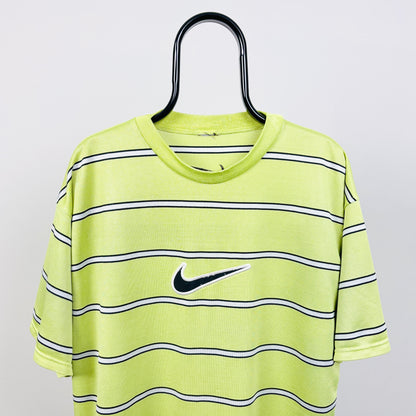 90s Nike Striped T-Shirt Yellow XL