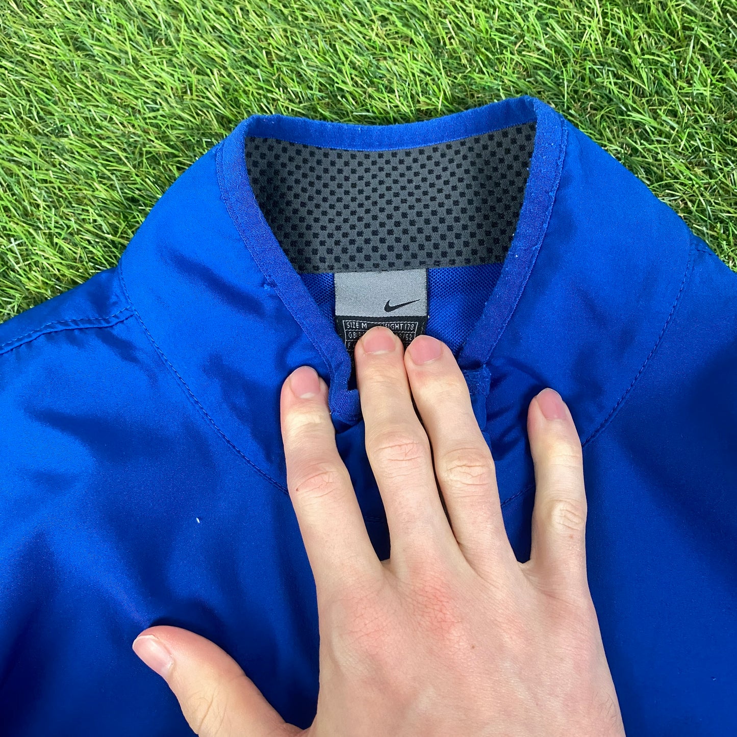 00s Nike Windbreaker Jacket + Joggers Set Blue Medium