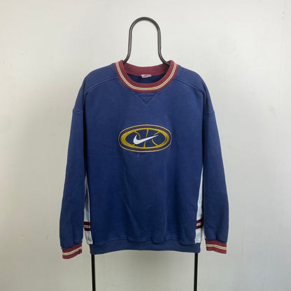 90s Nike Basketball Sweatshirt Blue Large