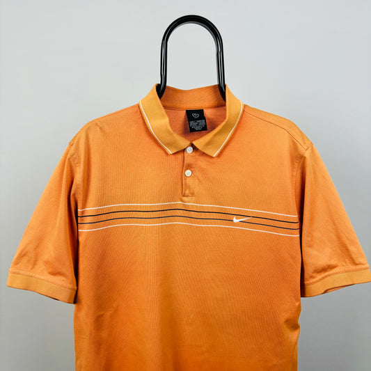 00s Nike Golf Polo Shirt T-Shirt Orange Large