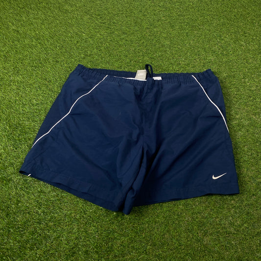 00s Nike Piping Shorts Blue Large