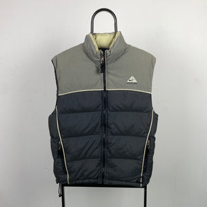 90s Nike ACG Puffer Gilet Jacket Black Small