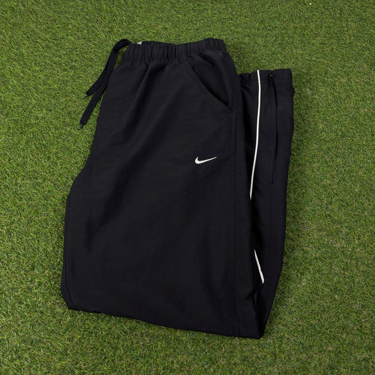00s Nike Piping Joggers Black Large