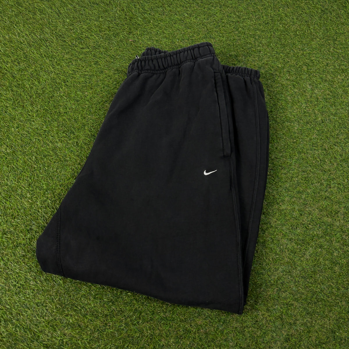 00s Nike Baggy Wide Leg Cotton Joggers Black Medium