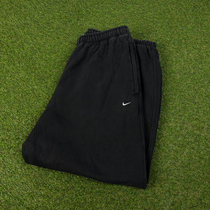 00s Nike Baggy Wide Leg Cotton Joggers Black Medium
