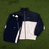 00s Nike Piping Tracksuit Jacket + Joggers Set Blue XS