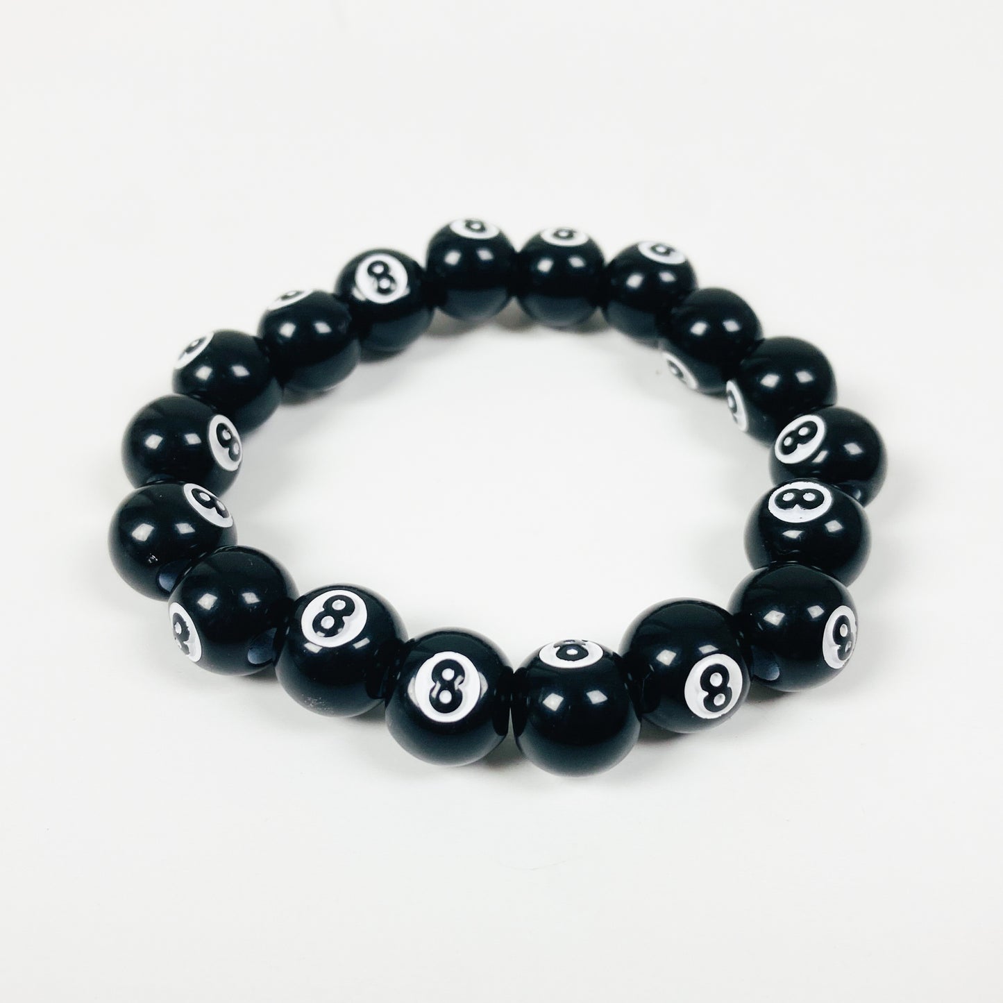 Retro 8 Ball Bracelet Necklace Chain Silver