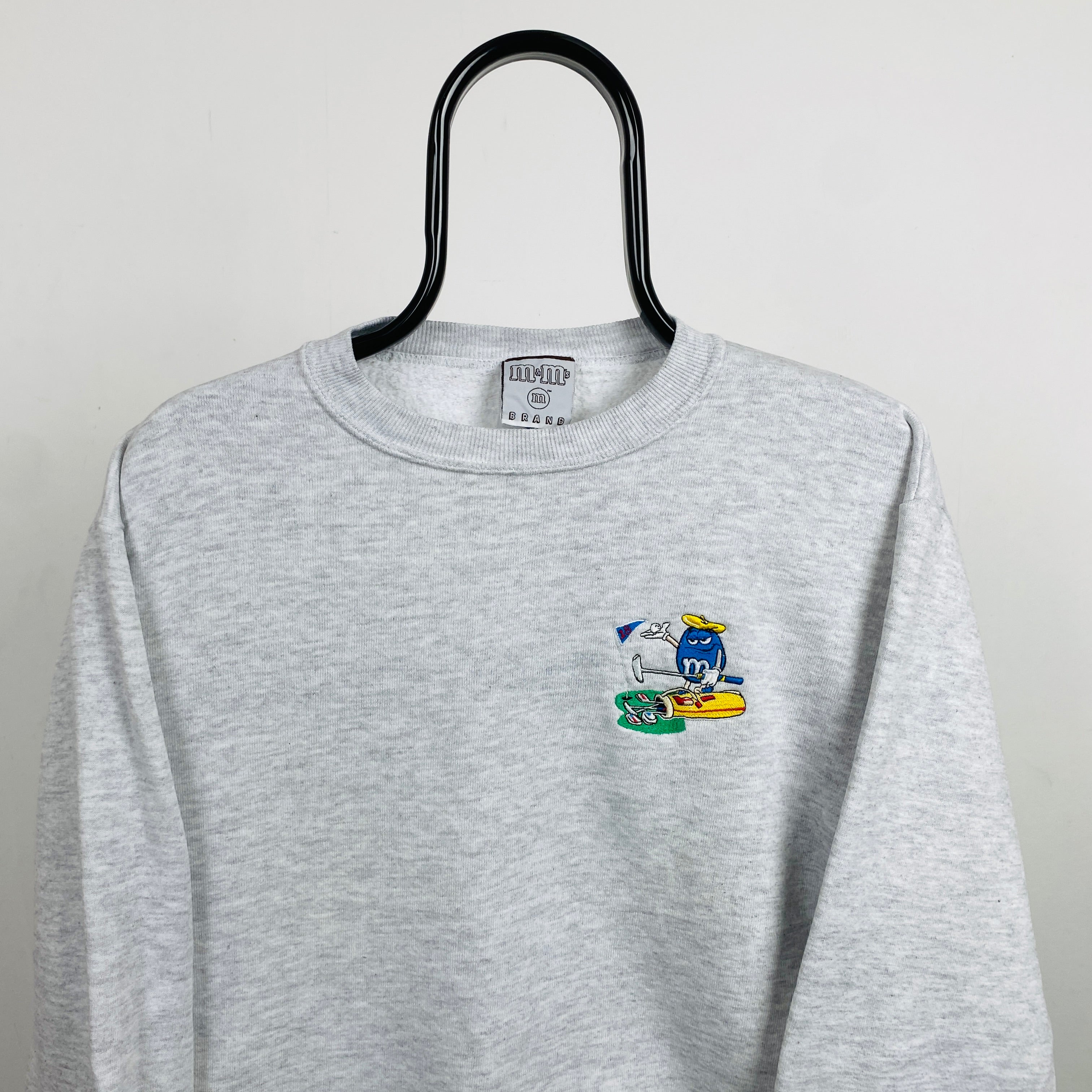 Retro 90s M M Golf Sweatshirt Grey Small Clout Closet