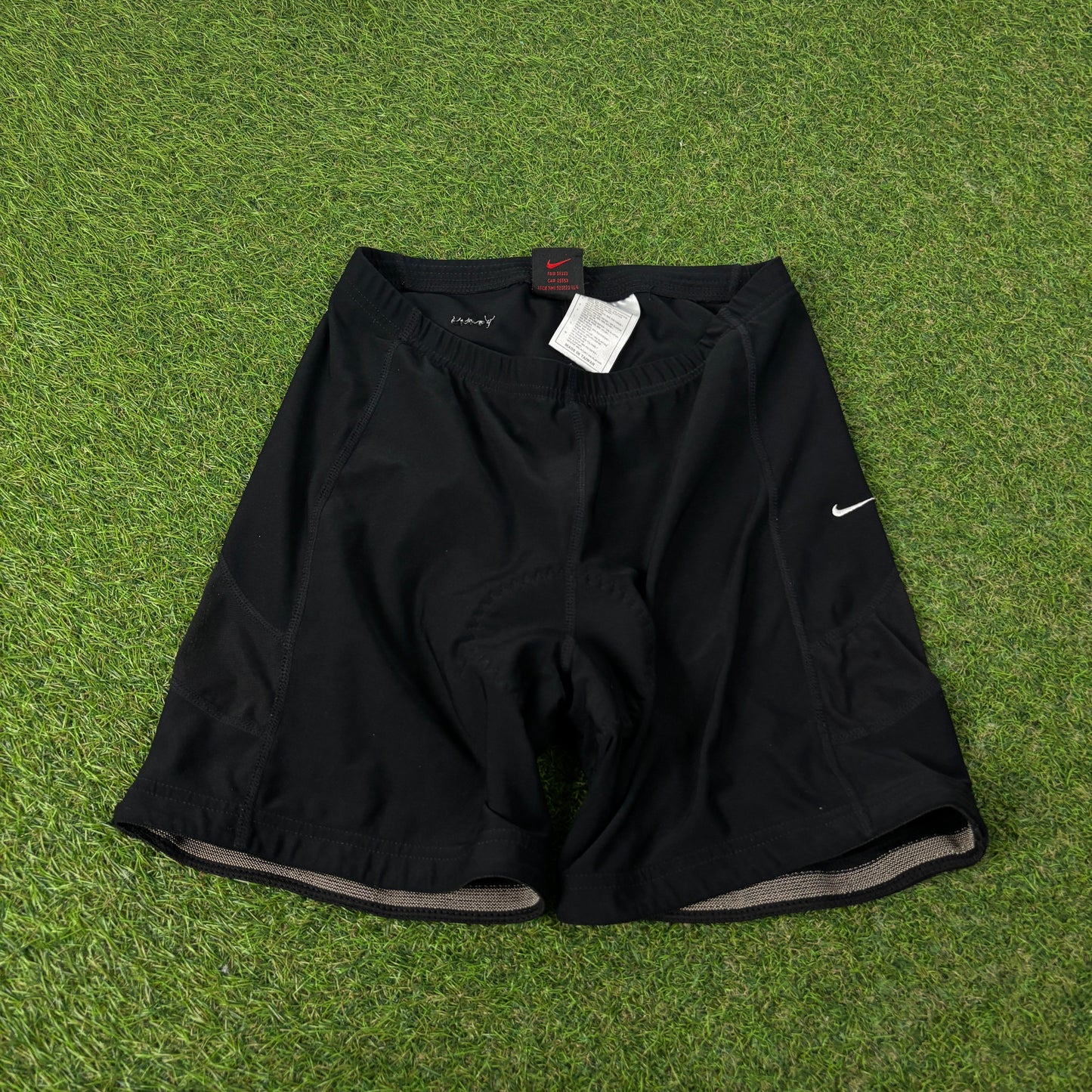 90s Nike Padded Cycling Shorts Black Large