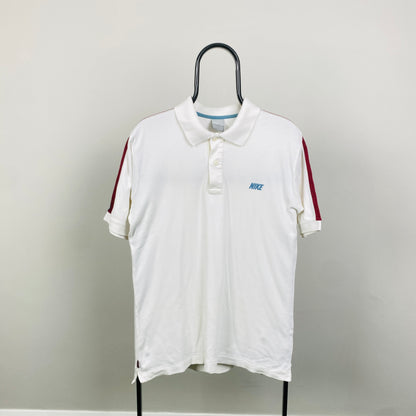 00s Nike Polo Shirt T-Shirt White Small
